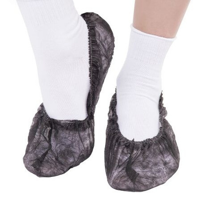 Носки одноразовые нетканые черные в индивидуальной упаковке 50 пар