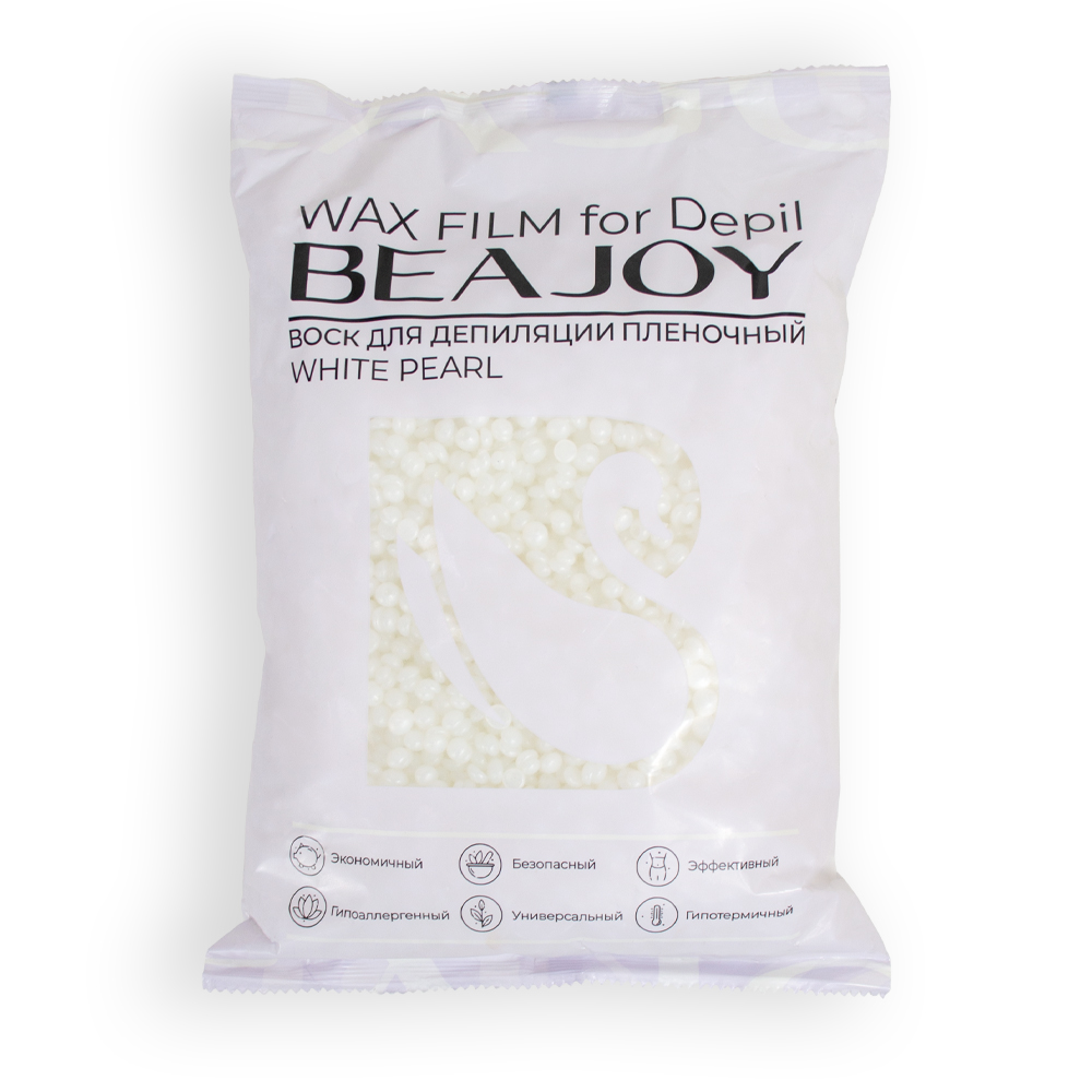 Воск для депиляции пленочный Beajoy White Pearl, 1000 гр,