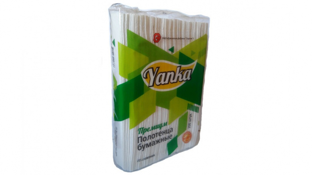 Полотенца бумажные ZZ-сложения «Премиум» Yanka , 230*230, 200л.