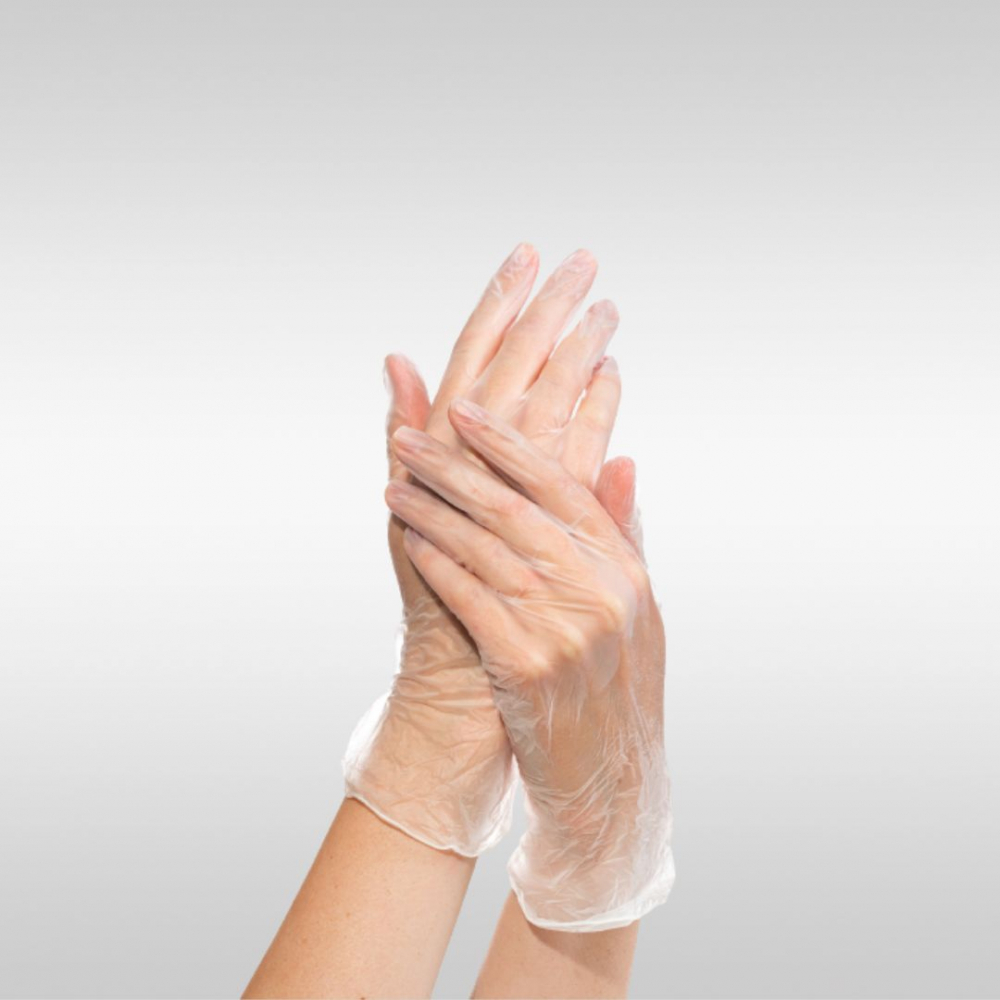 Перчатки виниловые прозрачные Primo Achromos Vinyl, размер М, 100 шт. (50 пар)