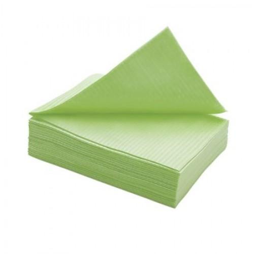 Ламинированные салфетки 33*45 зеленые (500 шт) ELE STOMA Premium