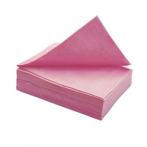 Ламинированные салфетки 33*45 розовые (500 шт) ELE STOMA Premium