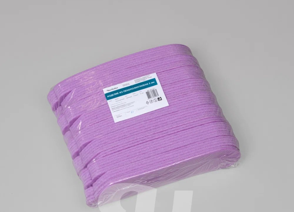 Тапочки-вьетнамки из пенополиэтилена 5 мм, Сиреневый, 25 пар/упк "Чистовье"