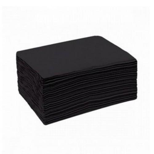 Полотенце стандарт «Черный бархат» из спанлейса в штучной укладке, 35*70 см, Черный, 50 шт/упк