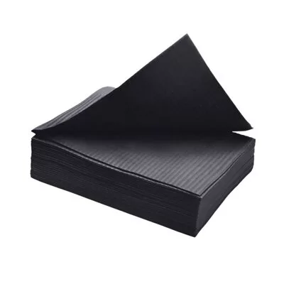 Ламинированные салфетки 33*45 черные (125 шт) ELE STOMA Premium