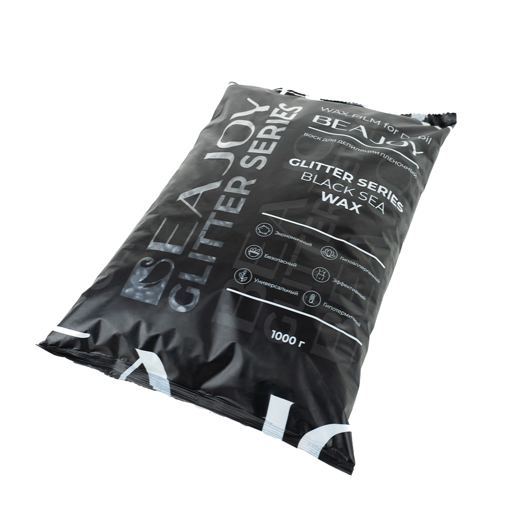 Воск для депиляции пленочный Beajoy Glitter Black Sea, 1000 гр